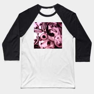 lilac art deco dolly faces models fashion Baseball T-Shirt